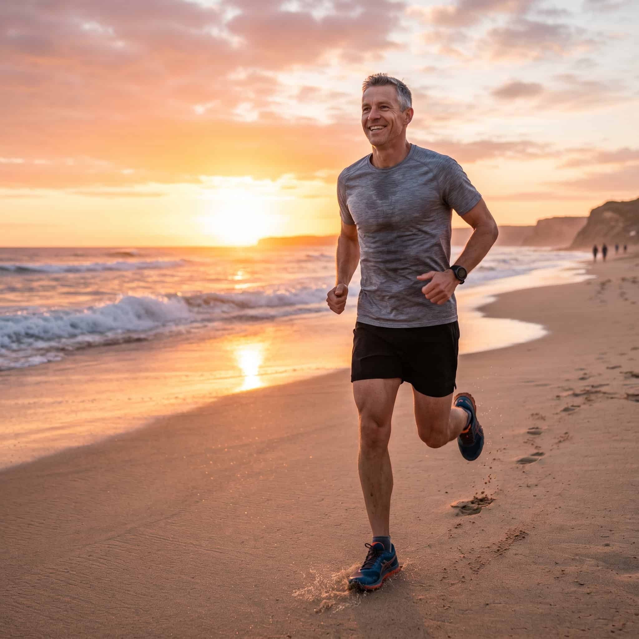 55-year-old active, vibrant man demonstrating mitochondrial health
